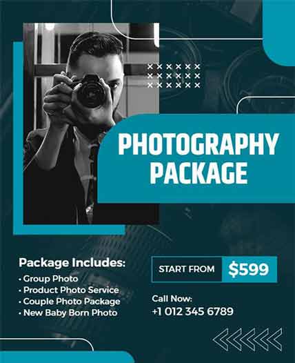 Geometric Photography Package Flyer Template