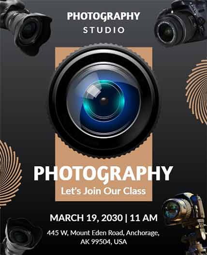 Creative Photography Studio Flyer Template