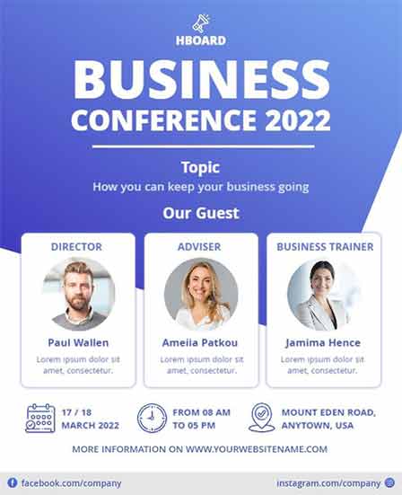 Picture Frame Business Conference Flyer Template