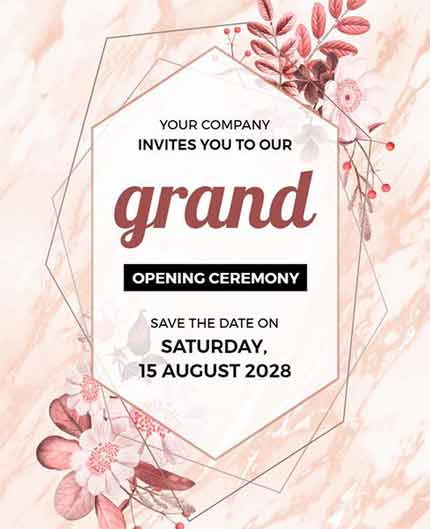 Marble Grand Opening Flyer Template