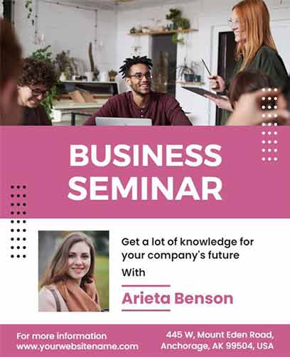 Abstract Business Seminar Flyer Template