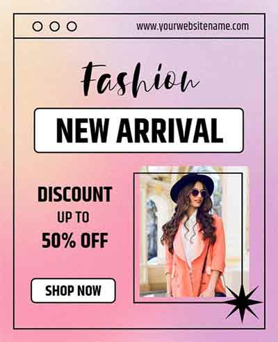 Gradient New Arrival Fashion Flyer Template
