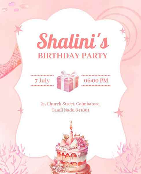 Pastel Birthday Party Flyer Template
