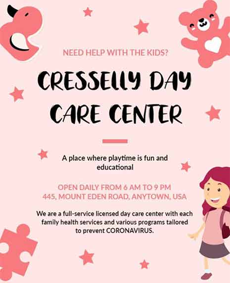 Pastel Daycare Flyer Template