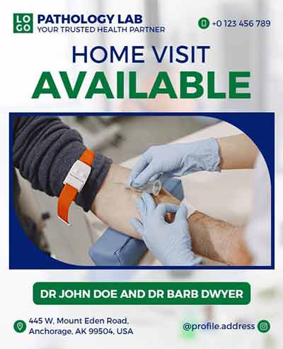 Blurry Home Visit Medical Flyer Template