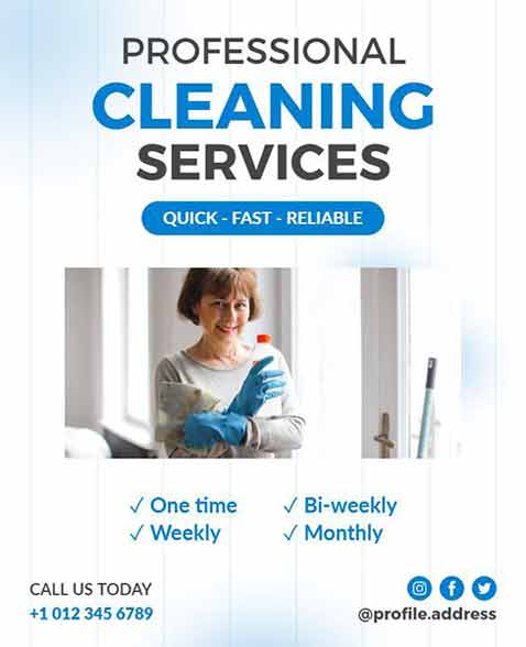 Vector Professional Cleaning Service Flyer Template