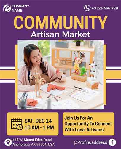 Grunge Community Event Flyer Template