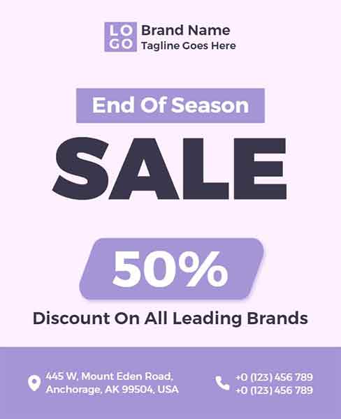 Minimal End-of-season Sale Flyer Template