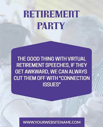 Transparent Retirement Party Flyer Template