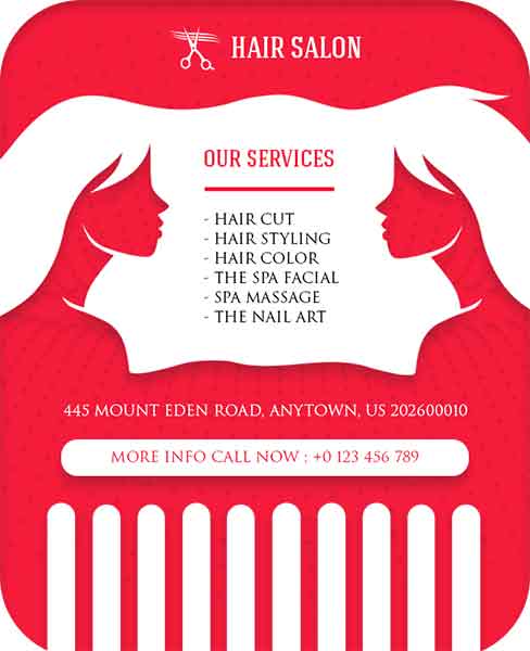 Stylish Hair Salon Flyer Template