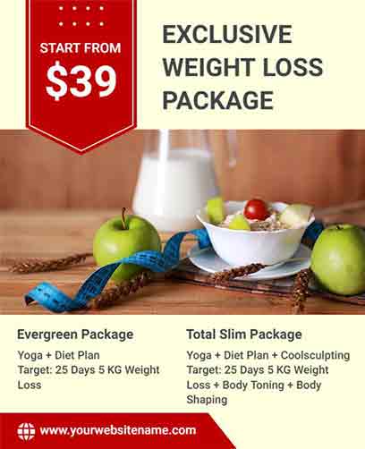 Weight Loss Package Flyer Template