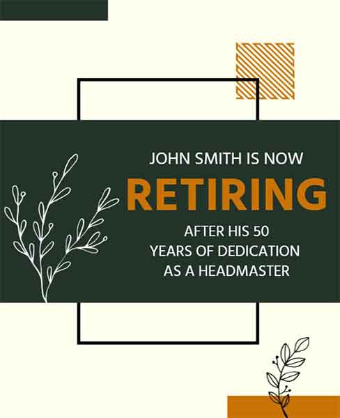 Creative Retiring Flyer Template
