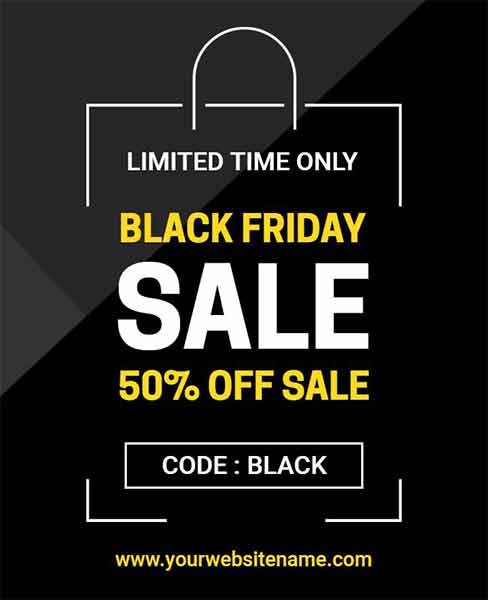 Vector Sales Black Friday Flyer Template