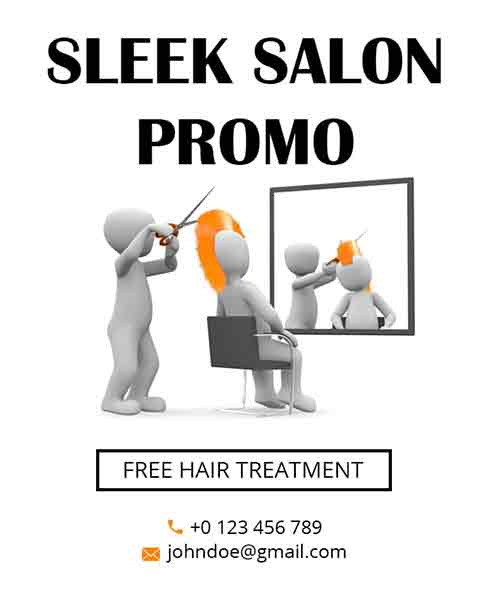 Illustrative Salon Promo Flyer Template