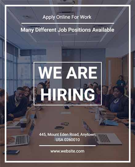 Realistic Hiring Flyer Template