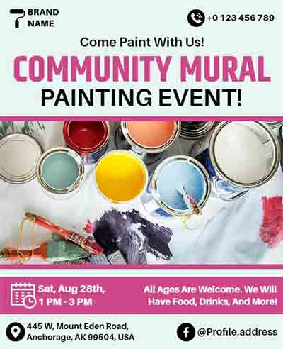 Simple Community Event Flyer Template