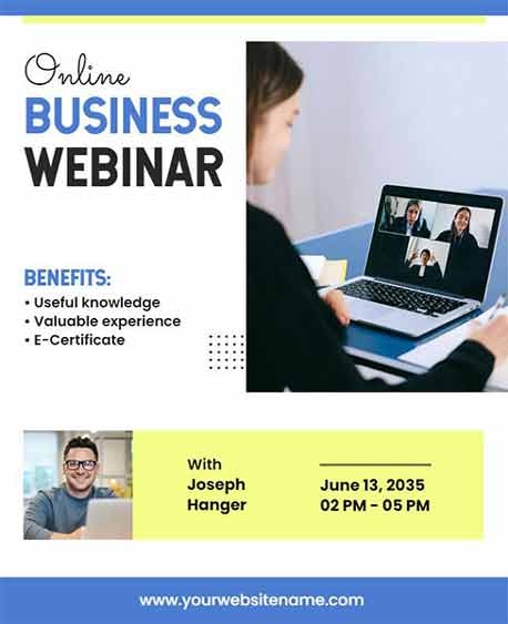 Simple Business Webinar Flyer Template