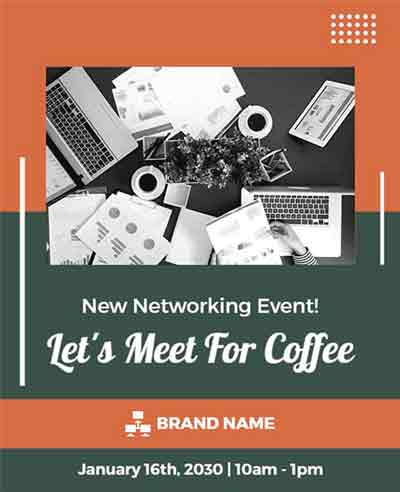 Simple Networking Event Flyer Template