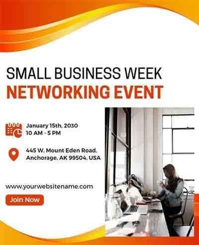 Modern Small Business Networking Event Flyer Template