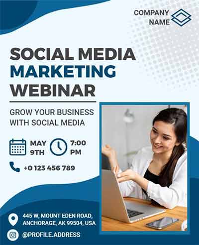 Artistic Social Media Webinar Flyer Template