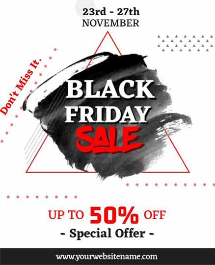 Grunge Black Friday Sale Flyer Template