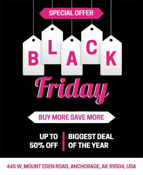 Stylish Special Offer Black Friday Flyer Template
