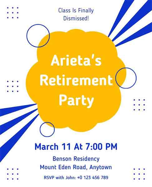 Stylish Retirement Party Flyer Template