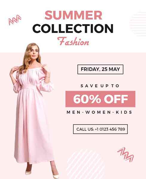 Pastel Summer Collection Fashion Flyer Template