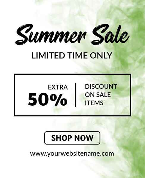 Typography Summer Sale Flyer Template