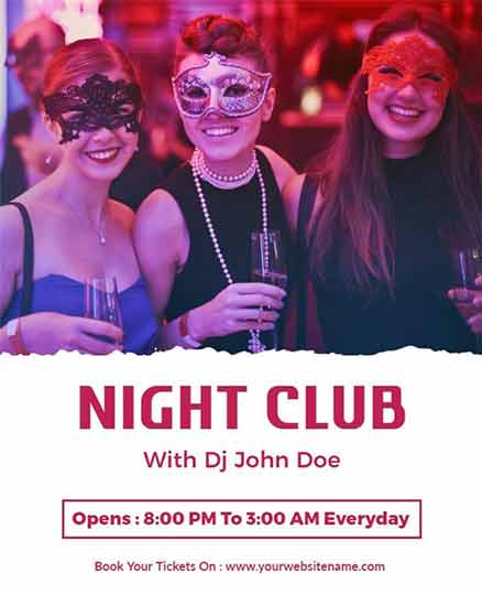 Papercut Night Club Flyer Template
