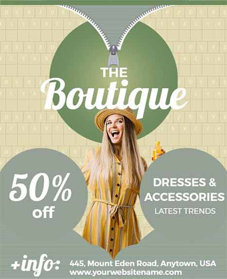 Minimalist the Boutique Flyer Template