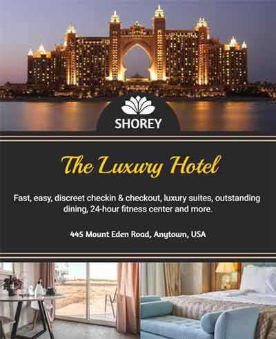 Realistic the Luxury Hotel Flyer Template