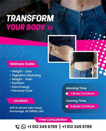 Abstract Transform Your Body Flyer Template