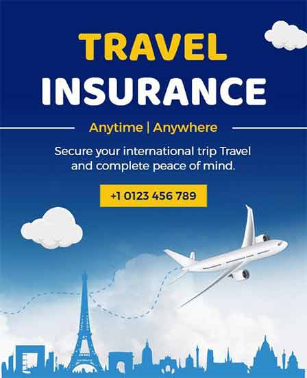 Creative Travel Insurance Flyer Template