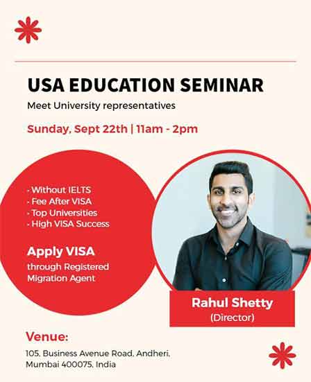Minimal USA Education Seminar Flyer Template