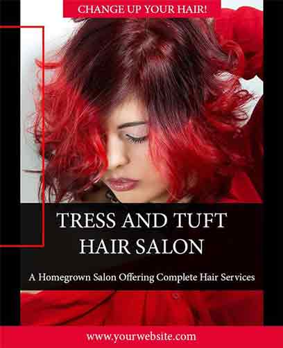 Vintage Hair Salon Flyer Template