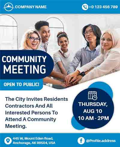 Realistic Community Event Flyer Template