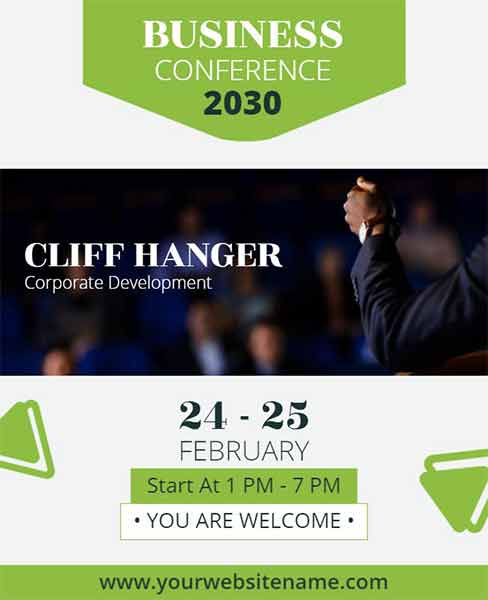 Photo Frame Business Conference Flyer Template
