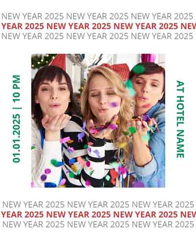 Minimalist New Year Flyer Template