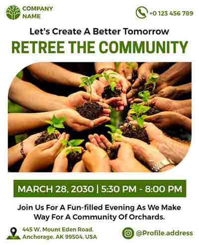 Simple Community Event Flyer Template