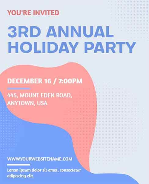 Simple Annual Party Flyer Template