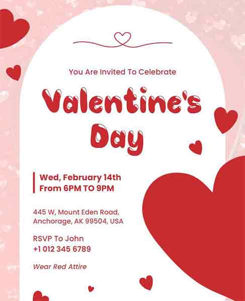 Creative Valentine's Day Celebration Flyer Template