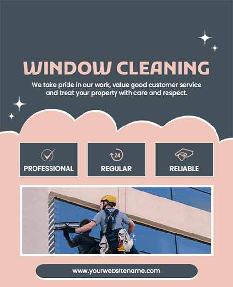 Artistic Window Cleaning Services Flyer Template