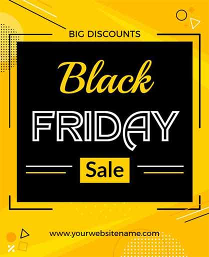 Frame Black Friday Discount Flyer Template