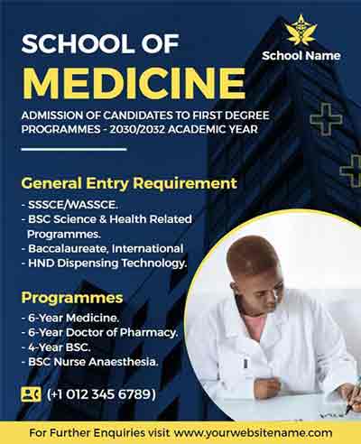 Modern Medical School Flyer Template