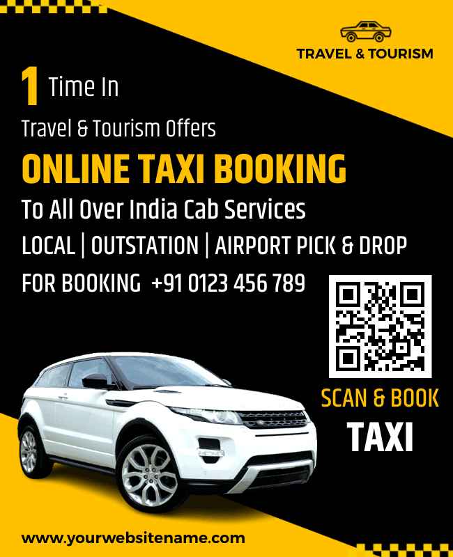 online taxi booking flyer